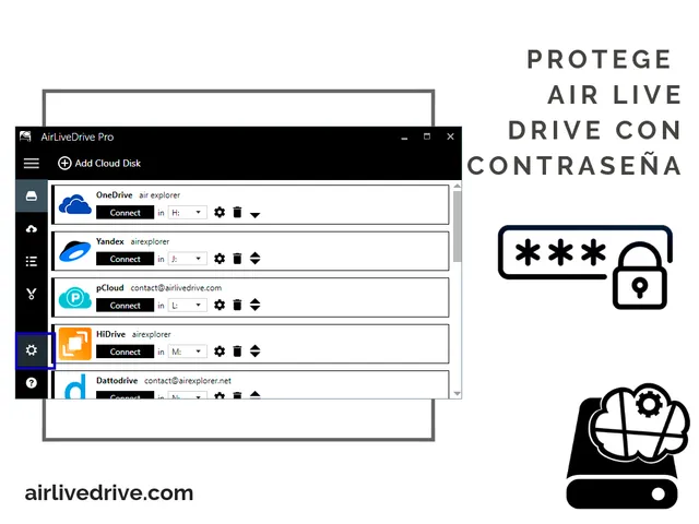 Protege Air Live Drive con contraseña