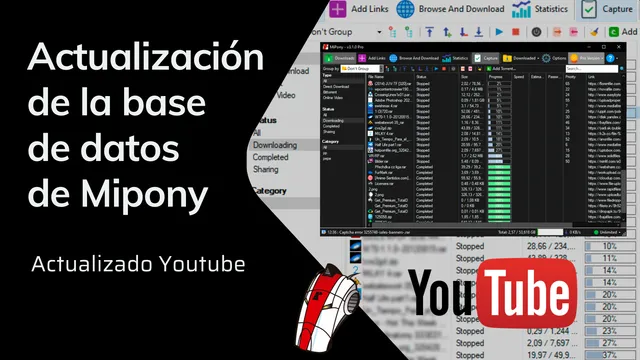 Actualización de la base de datos de Mipony
