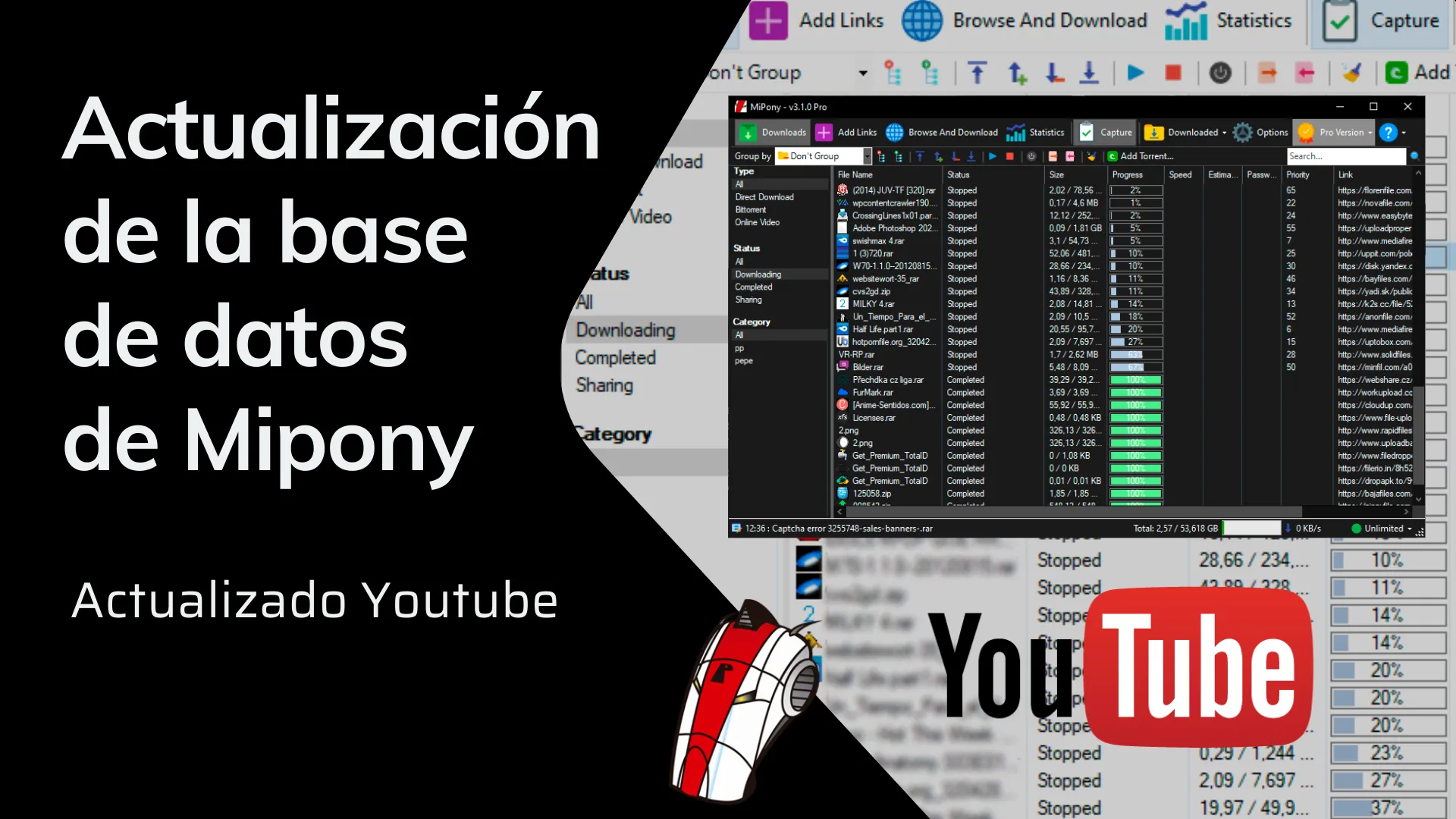 Actualización de la base de datos de Mipony