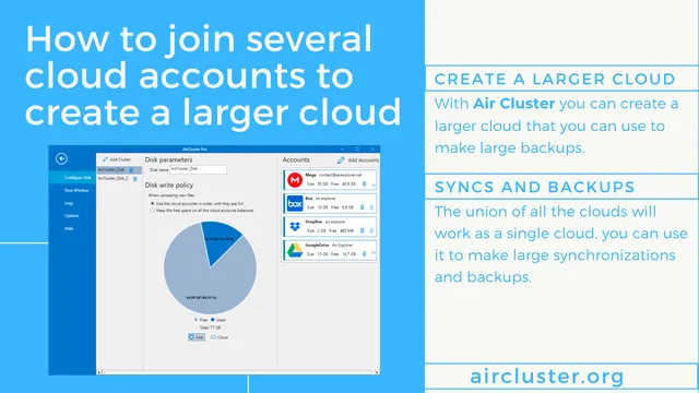 How to join several cloud accounts to create a larger cloud