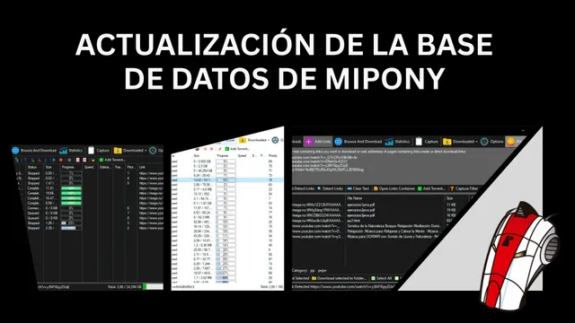 Actualización de la base de datos de Mipony