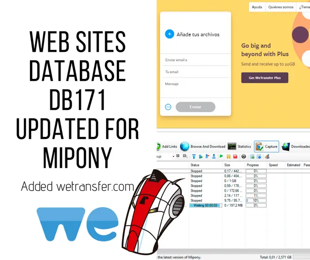 Web Sites Database DB171 updated for Mipony