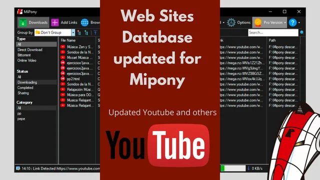 Web Sites Database updated for Mipony