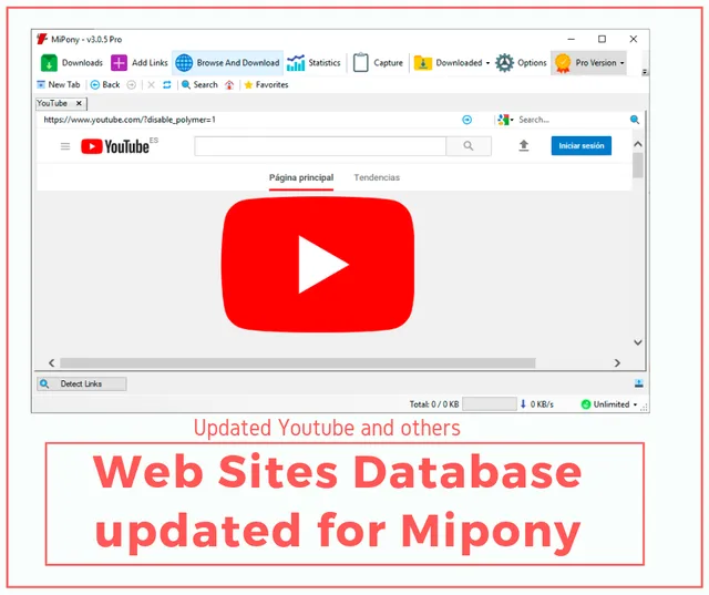 Web Sites Database updated for Mipony