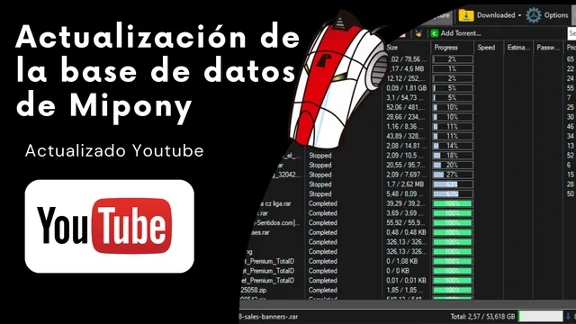 Actualización de la base de datos de Mipony