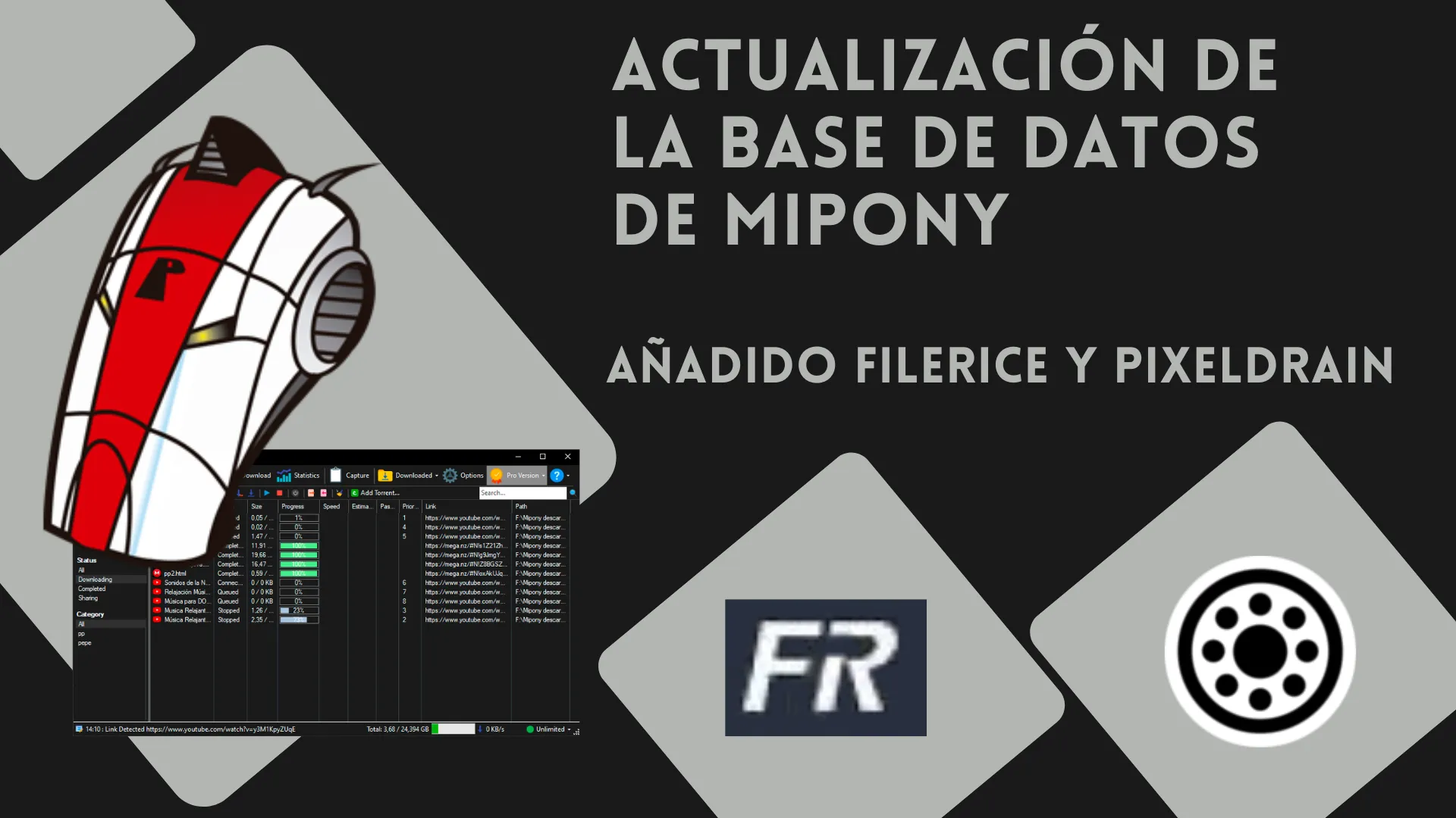 Actualización de la base de datos de Mipony