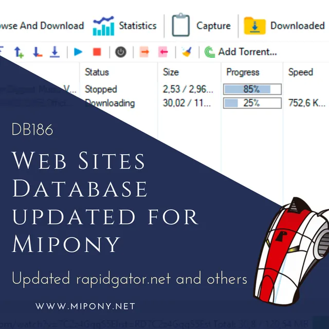 Web Sites Database updated for Mipony