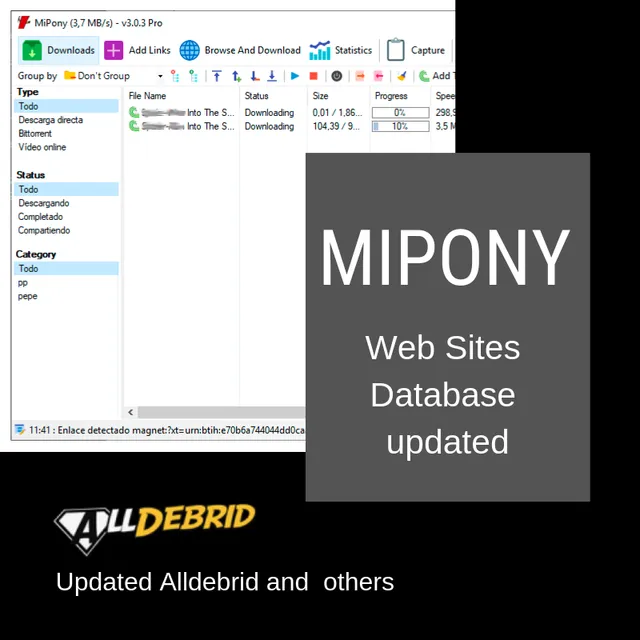 Web Sites Database updated for Mipony