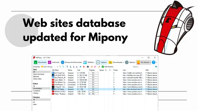 Web Sites Database updated for Mipony