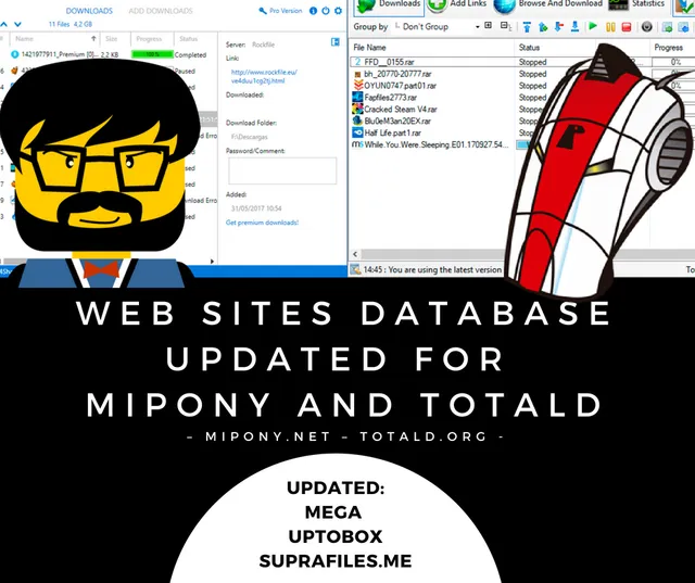 Web Sites Database updated for Mipony and TotalD