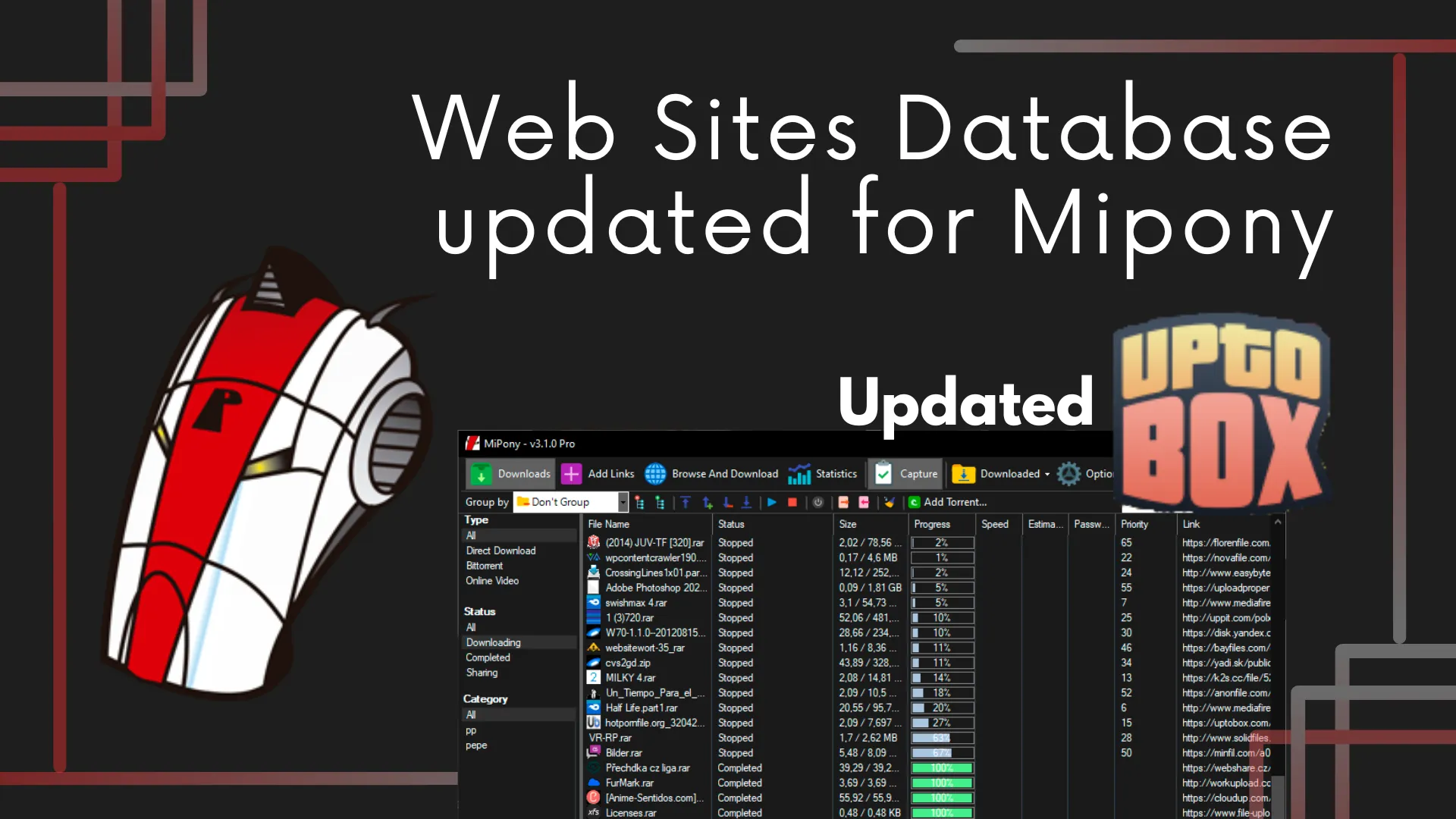 Web Sites Database updated for Mipony