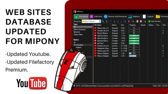 Web Sites Database updated for Mipony