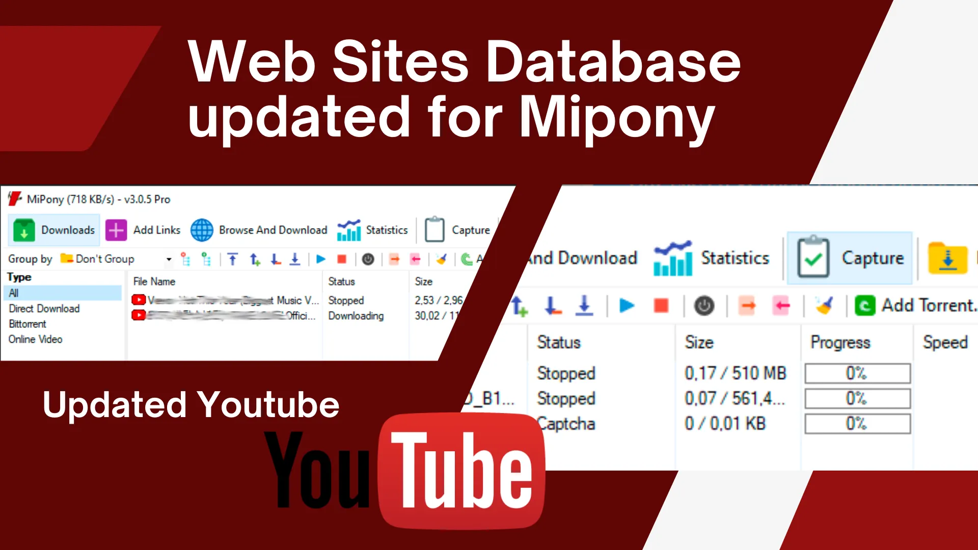 Web Sites Database updated for Mipony