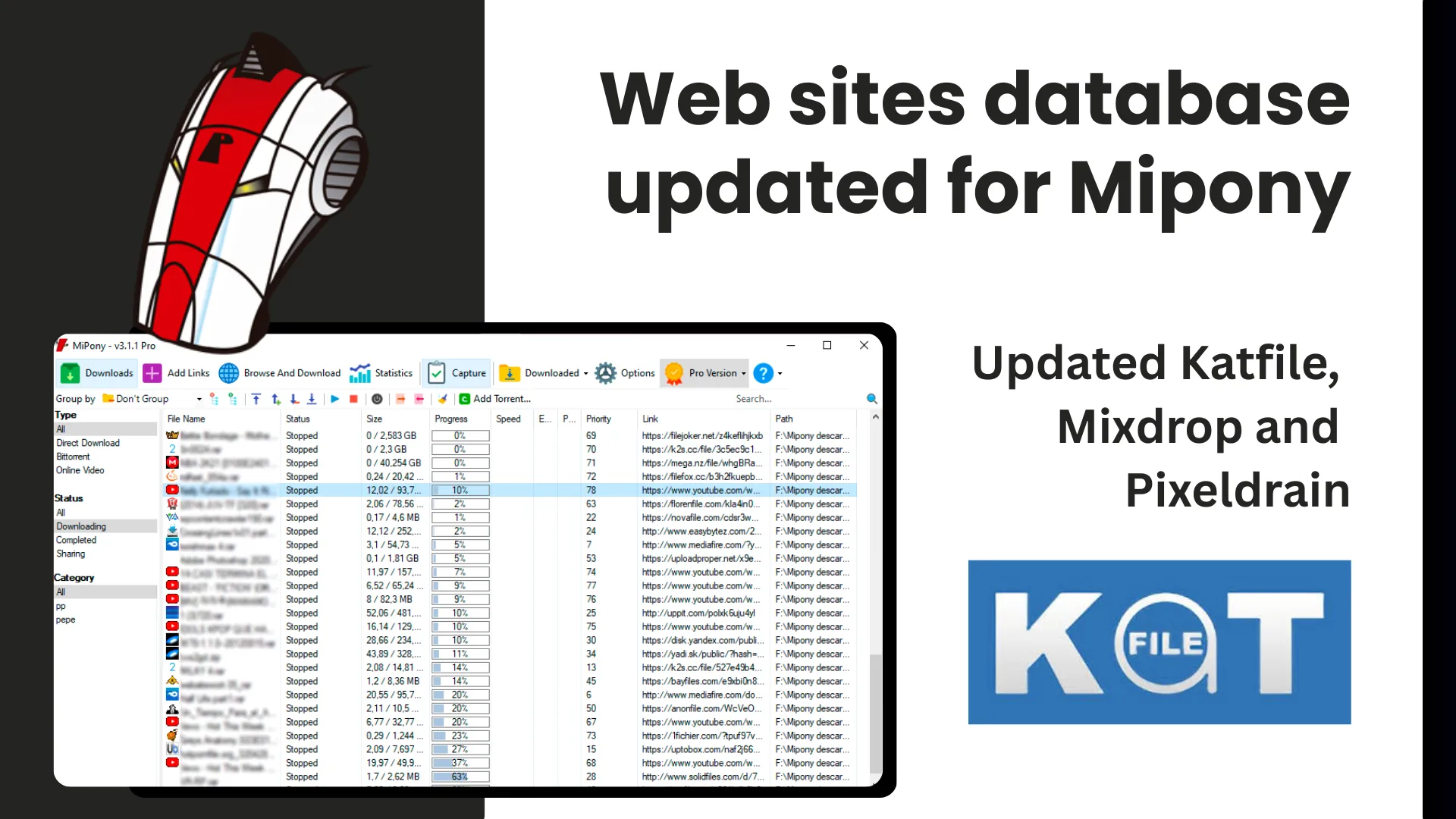 Web Sites Database updated for Mipony