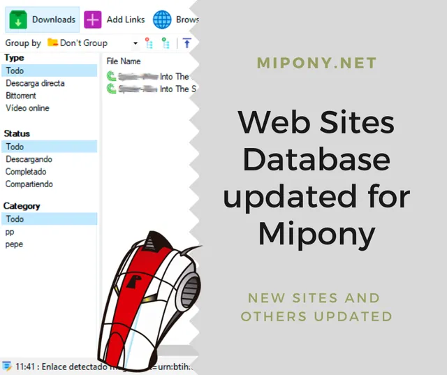 Web Sites Database updated for Mipony