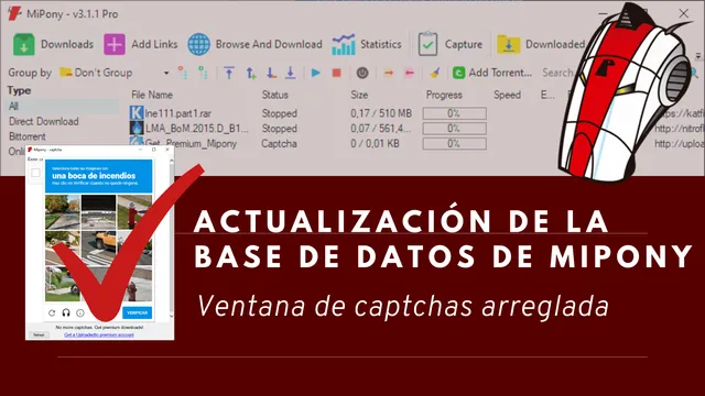 Actualización de la base de datos de Mipony