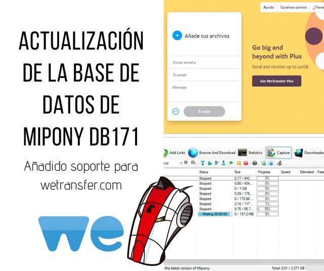 Actualización de la base de datos de Mipony DB171