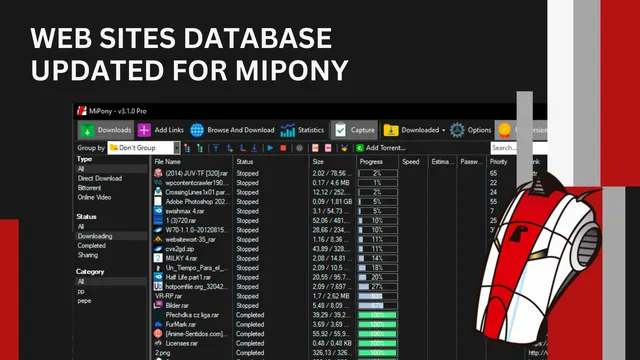 Web Sites Database updated for Mipony