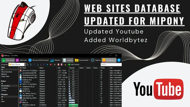 Web Sites Database updated for Mipony