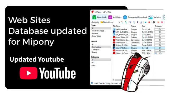 Web Sites Database updated for Mipony