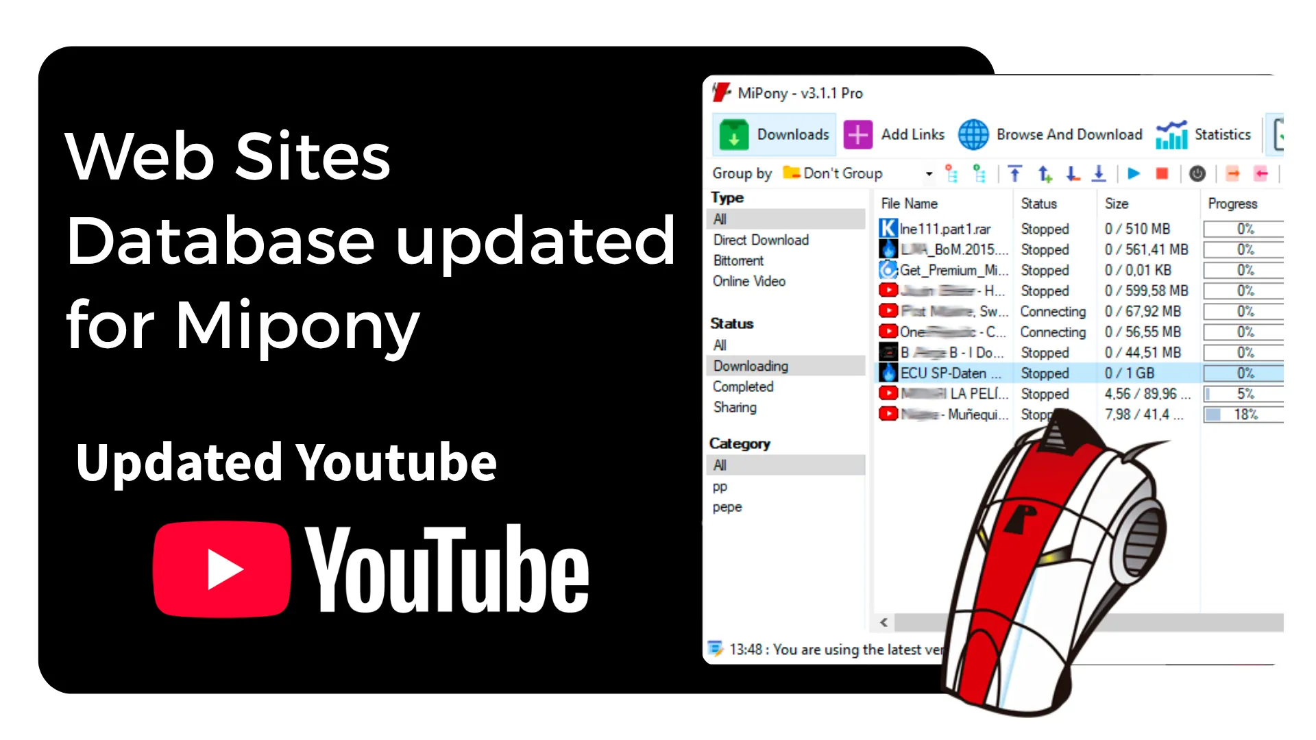 Web Sites Database updated for Mipony