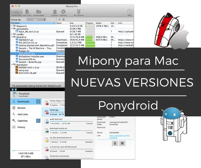 Nueva versión de Ponydroid y Mipony para Mac