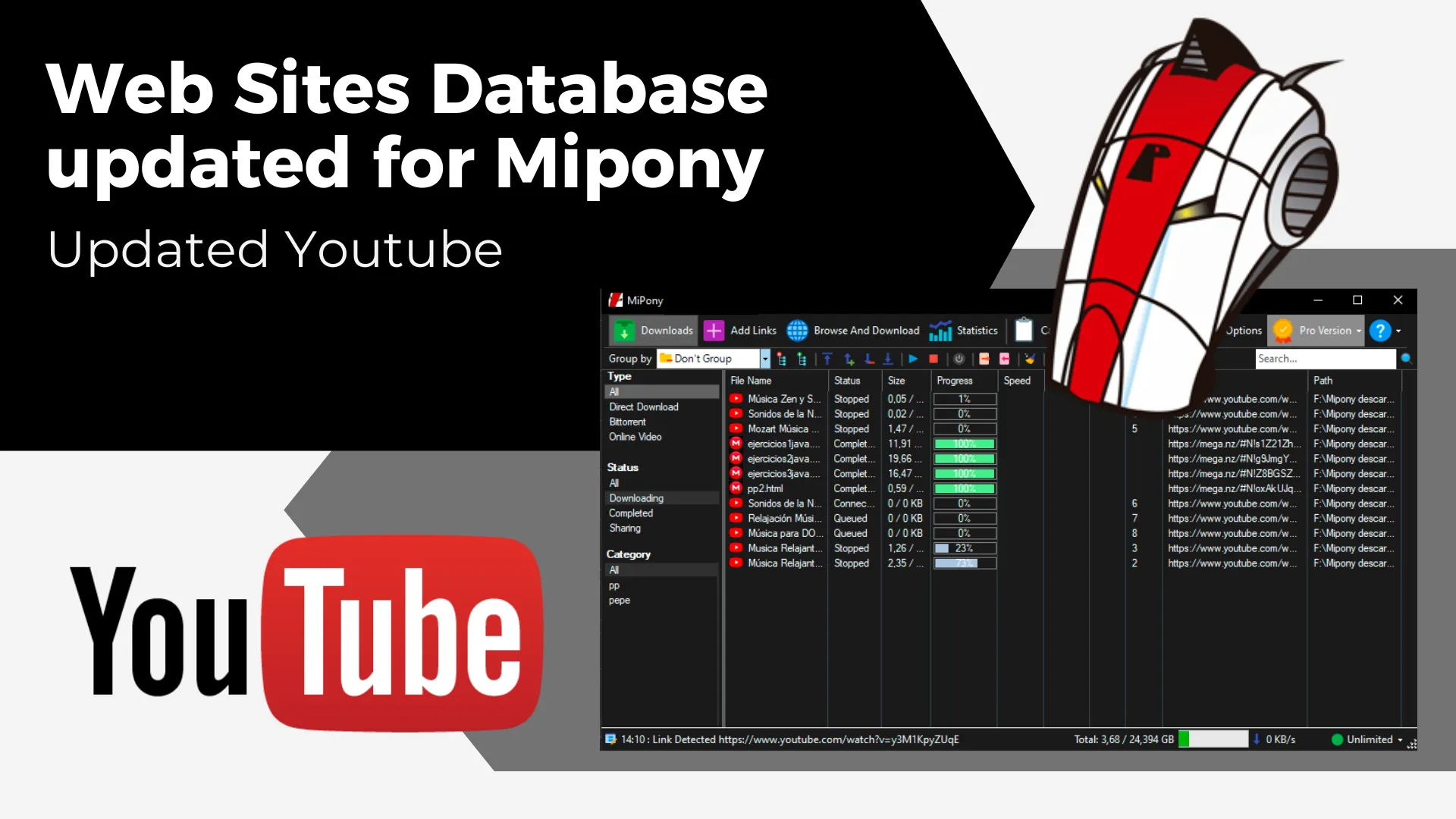 Web Sites Database updated for Mipony