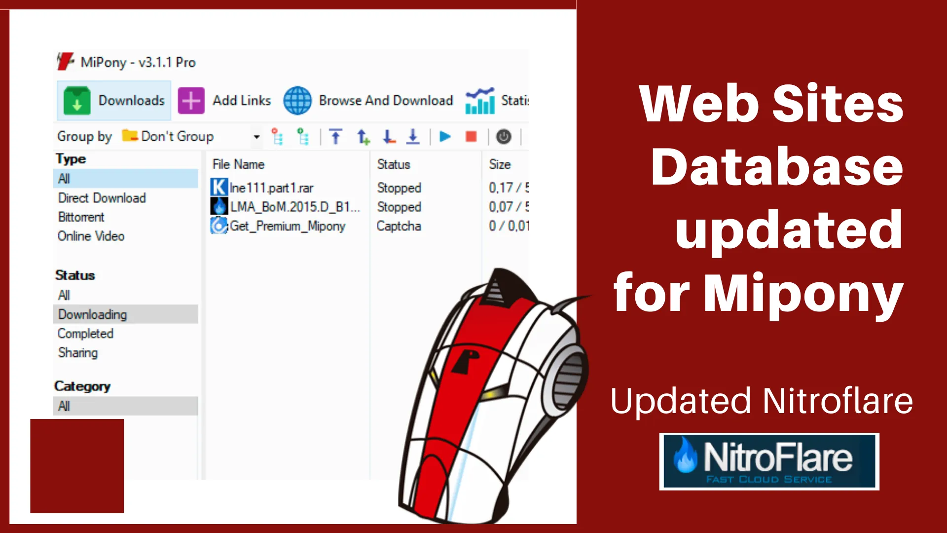 Web Sites Database updated for Mipony