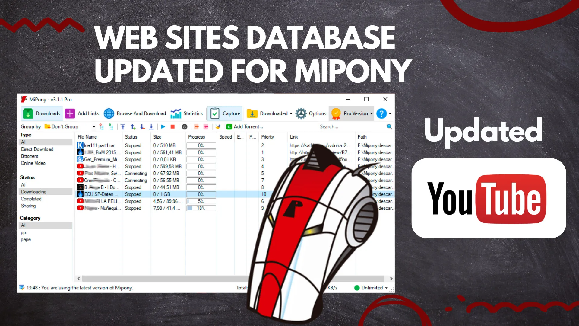 Web Sites Database updated for Mipony