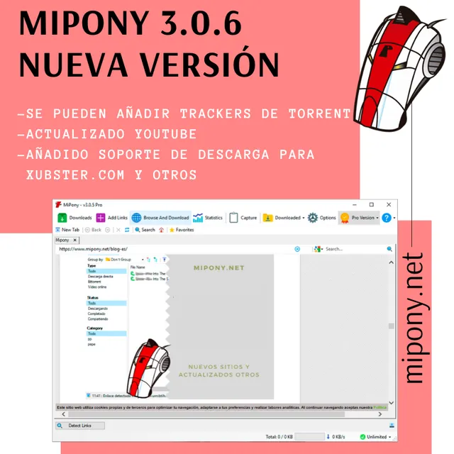 Mipony 3.0.6, nueva versión