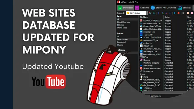 Web Sites Database updated for Mipony