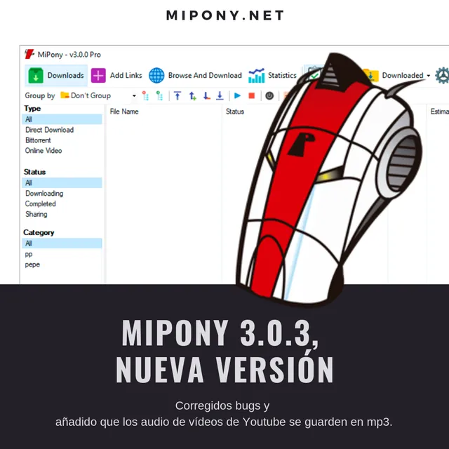 Mipony 3.0.3, nueva versión
