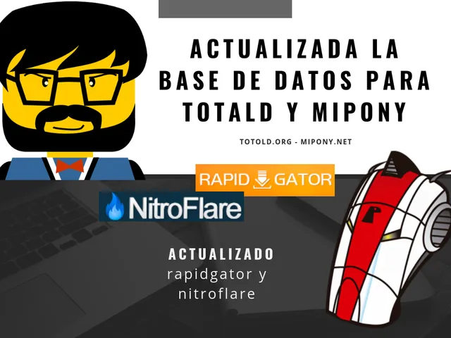 Actualización de la base de datos de Mipony y TotalD
