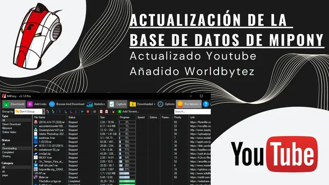 Actualización de la base de datos de Mipony