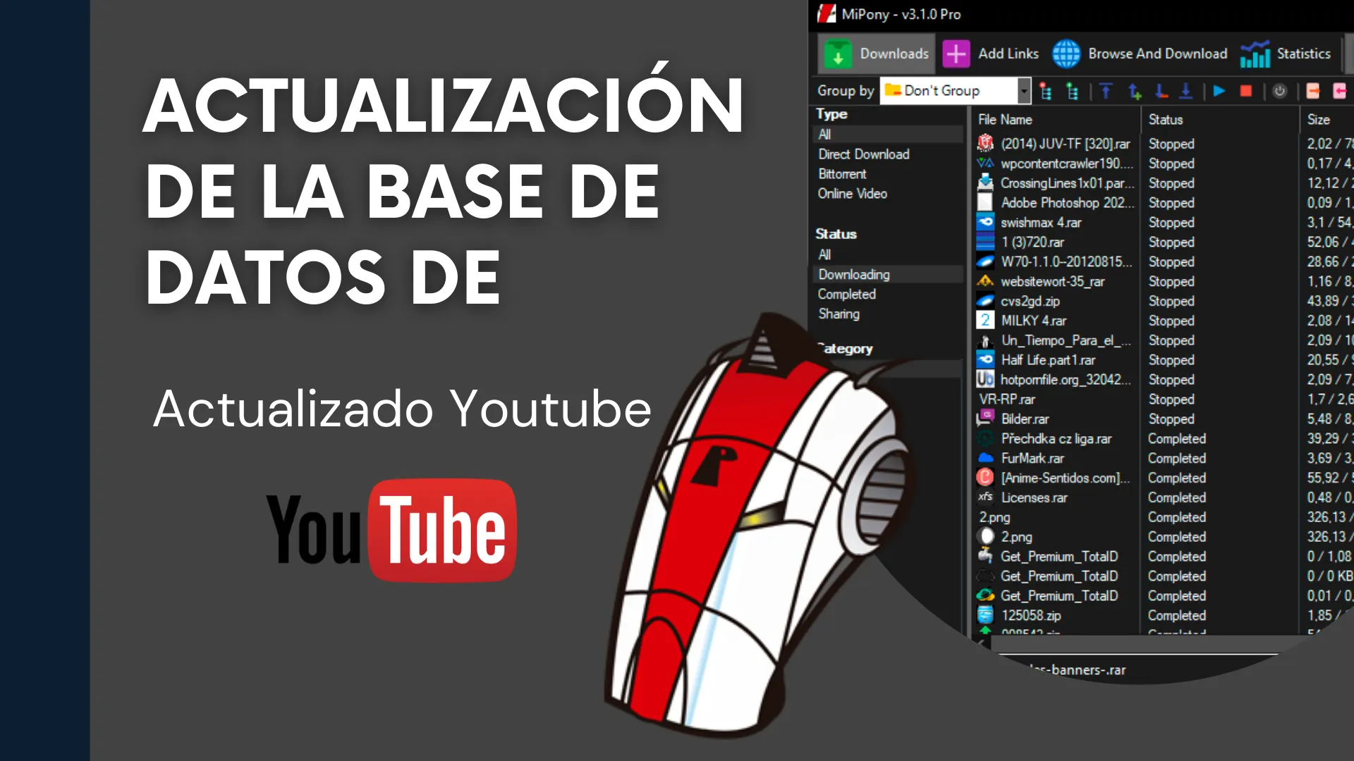 Actualización de la base de datos de Mipony