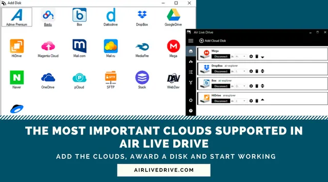 What cloud servers does Air Live Drive support?