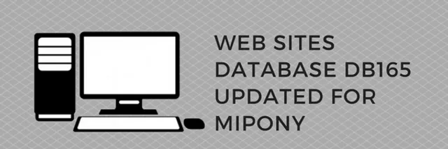 Web Sites Database DB165 updated for Mipony