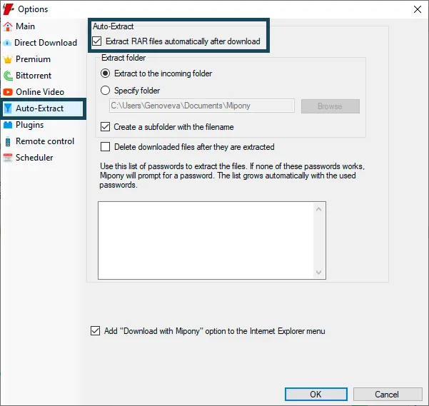 Review the torrent status and parameters from the downloads list.